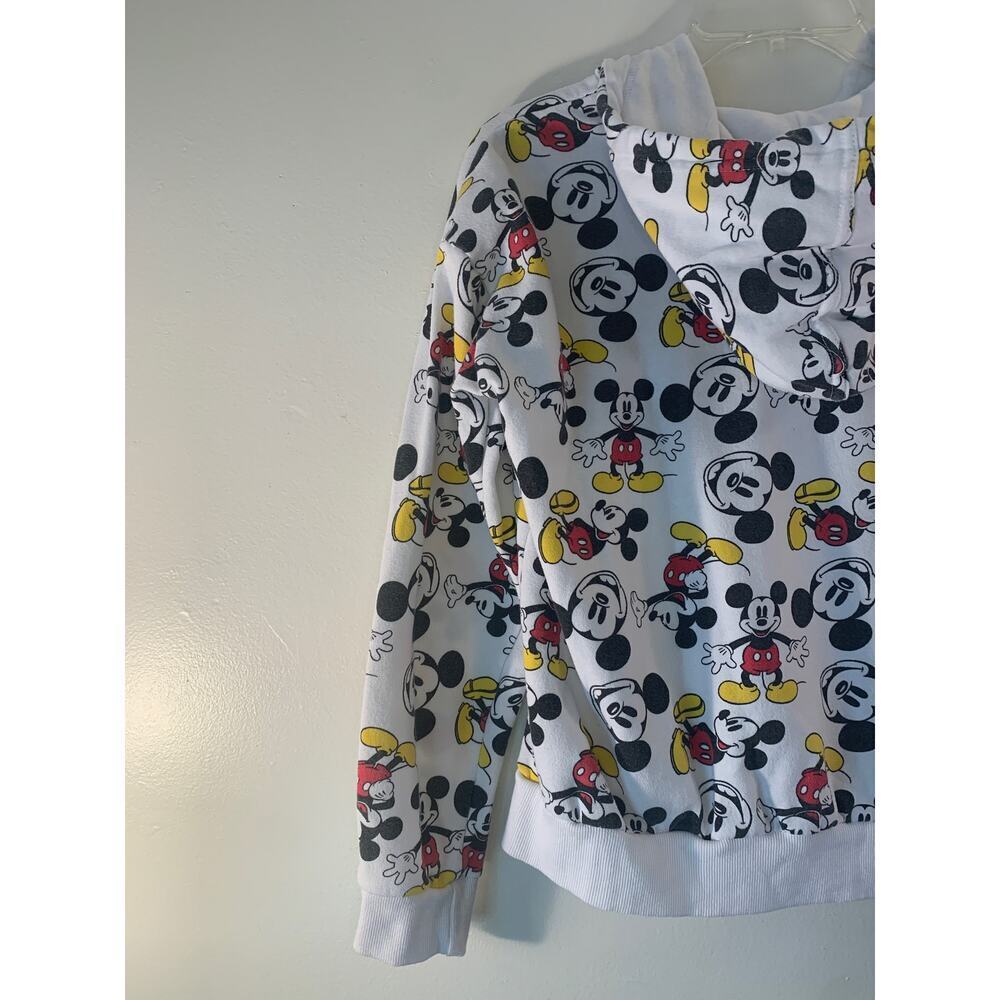 DISNEY Juniors All Over Print Mickey Mouse Full Zip Hoodie / Size: M 7-9 - Picture 8 of 8